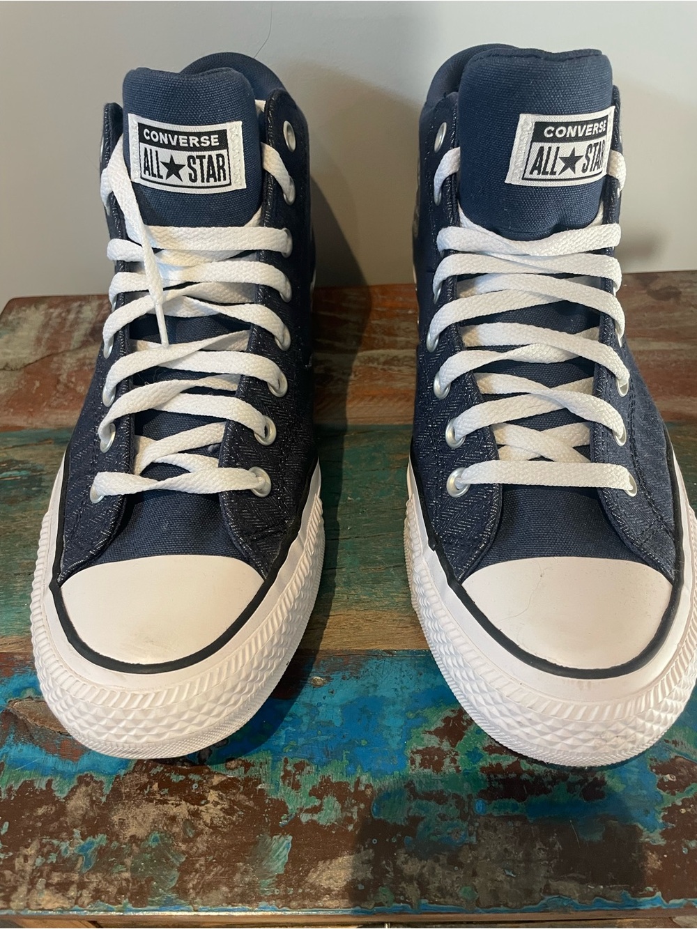 Converse Mens All Star High Top Sneakers - Navy/Denim